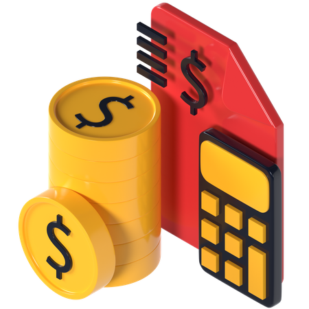 Budget Calculation  3D Icon