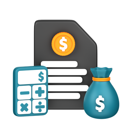 Budget Calculation  3D Icon