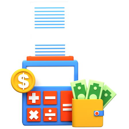 Budget Calculation  3D Icon