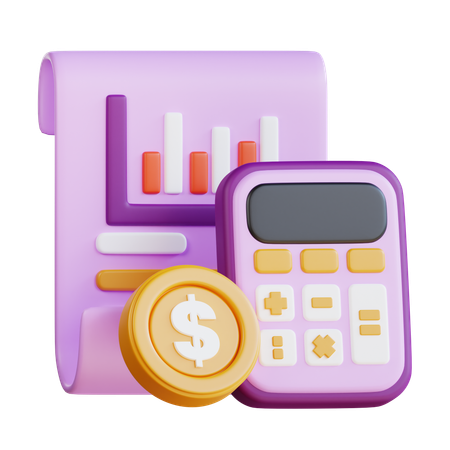 Budget Calculation  3D Icon