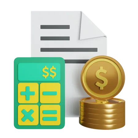 Budget Calculation  3D Illustration