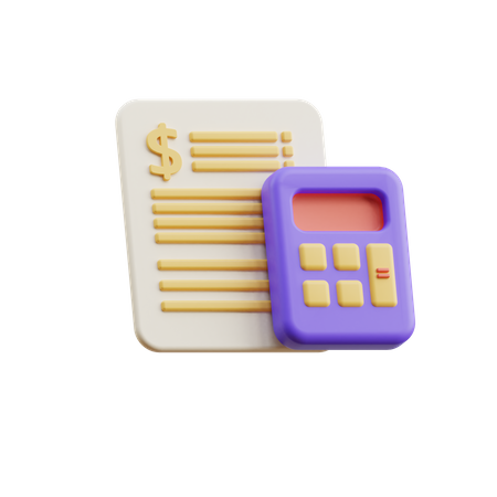 Budget calculation 3D Icon