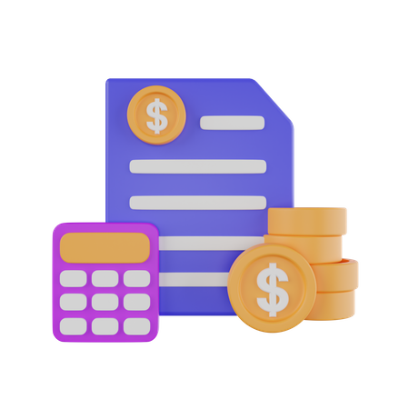 Budget Calculation 3D Icon
