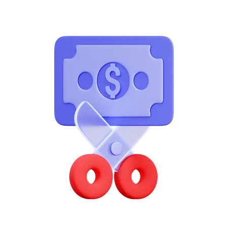 Budget Cut  3D Icon