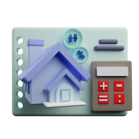 Budget immobilier  3D Icon