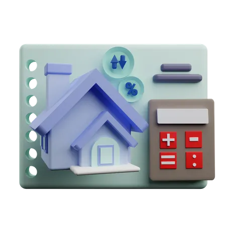 Budget immobilier  3D Icon