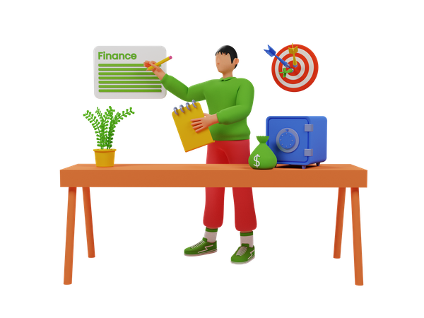 Budget management  3D Illustration