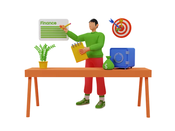 Budget management  3D Illustration