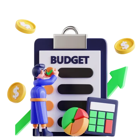 Budget Management  3D Illustration