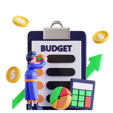 Budget Management  3D Illustration