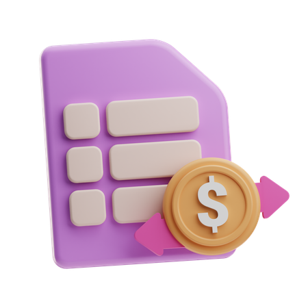 Budget Paper  3D Icon