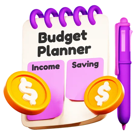 Budget Planner  3D Icon