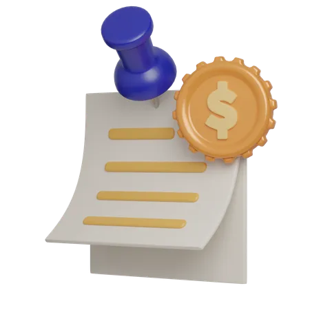 Notepad With A Dollar Sign Budget Planning 3 D Icon Financial And Banking 3 D Illustration 3D Icon