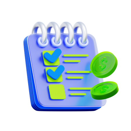 Budget Planning Notes  3D Icon