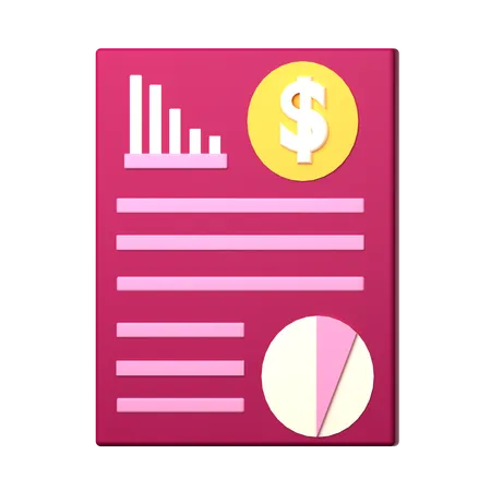 Budgeting Document  3D Icon