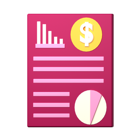 Budgeting Document  3D Icon