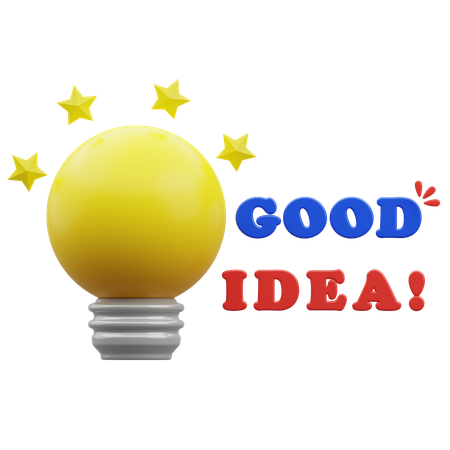 Buena idea palabra marca  3D Icon