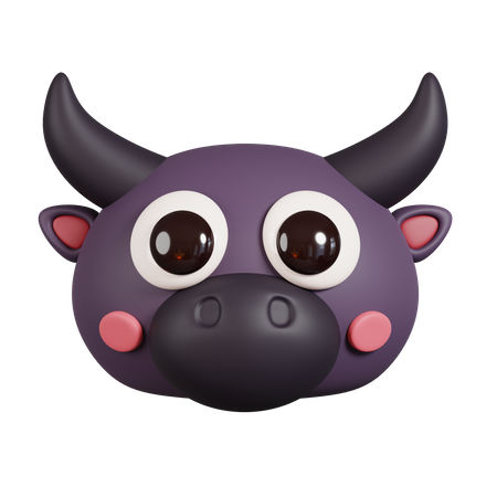 Buffalo Face  3D Emoji