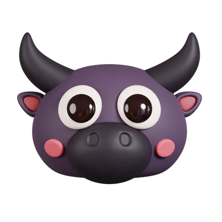 Buffalo Face  3D Emoji