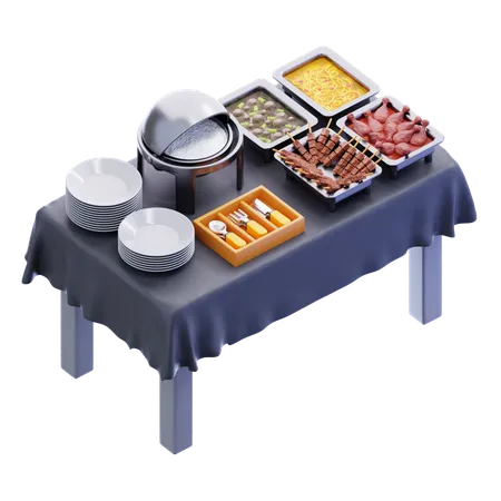 BUFFET TABLE  3D Icon