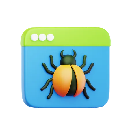 Bug du site Web  3D Icon