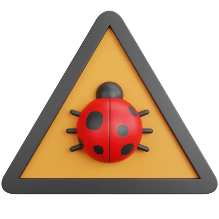 3 D Rendering Bug Warning Isolated 3D Icon