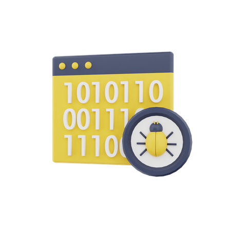 Bug binaire  3D Icon