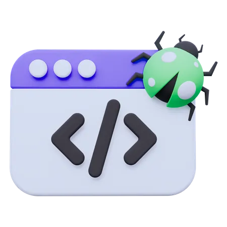Bug Coding  3D Icon