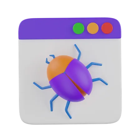 Bug da página da web  3D Icon