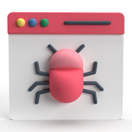 Bug da página da web  3D Icon