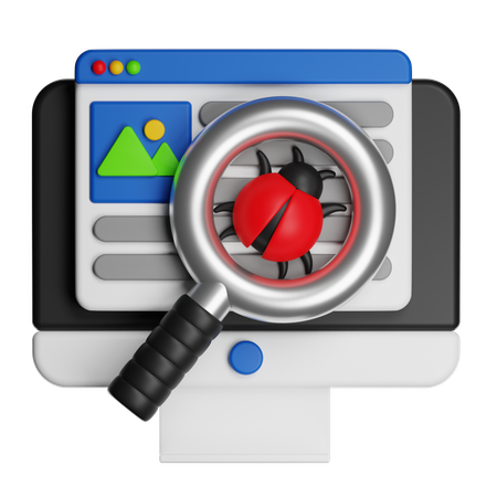 Bug Detection  3D Icon