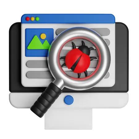 Bug Detection  3D Icon