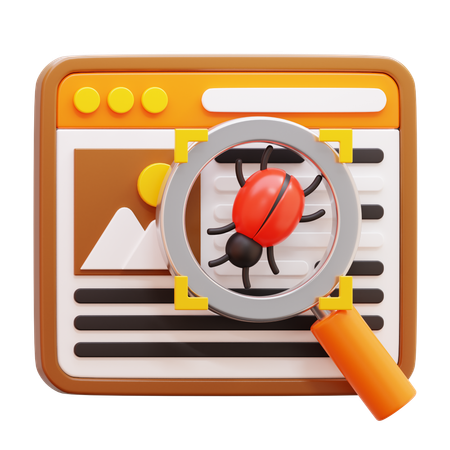 Bug Detection  3D Icon