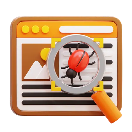 Bug Detection  3D Icon