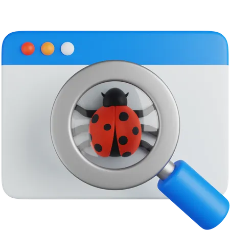 Bug detection  3D Icon