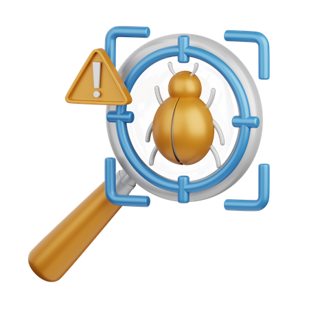 Bug detection  3D Icon