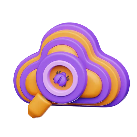 Bug d'hébergement cloud  3D Icon