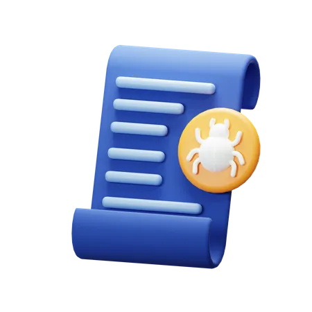 Bug document  3D Icon