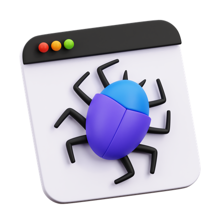 Bug du site Web  3D Icon