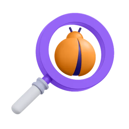 Um Icone Do Bugs Finder 3D Icon