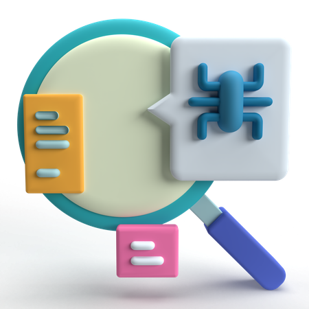 Bug Finding  3D Icon