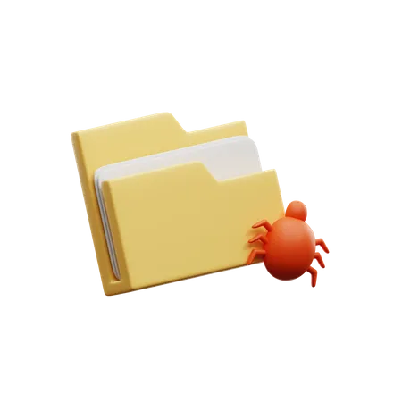 Bug Folder  3D Icon