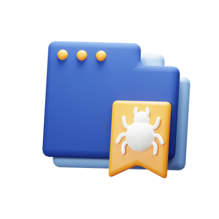 Bug folder  3D Icon