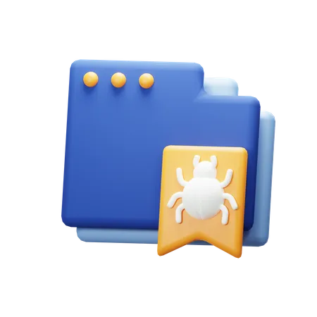 Bug folder  3D Icon