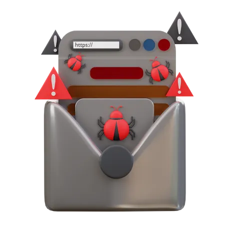 Bug Mail  3D Icon