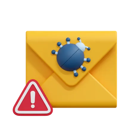 Bug Mail Message  3D Icon