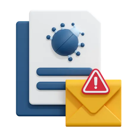 Bug Mail Message  3D Icon