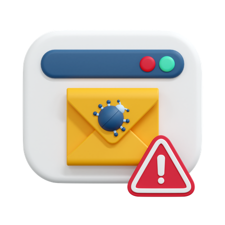 Fehlermailnachricht  3D Icon