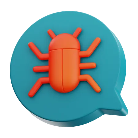 Bug Message  3D Icon