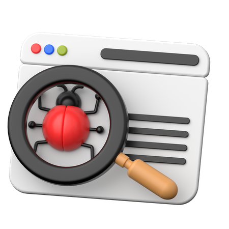 Bug Search  3D Icon